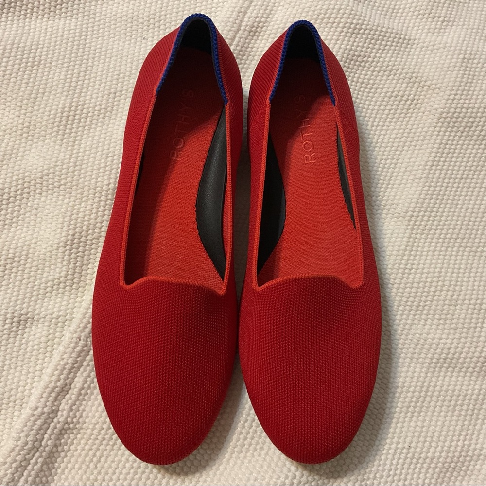 Rothy's The round flat toe Red Shoes size 8 - Picture 2 of 7